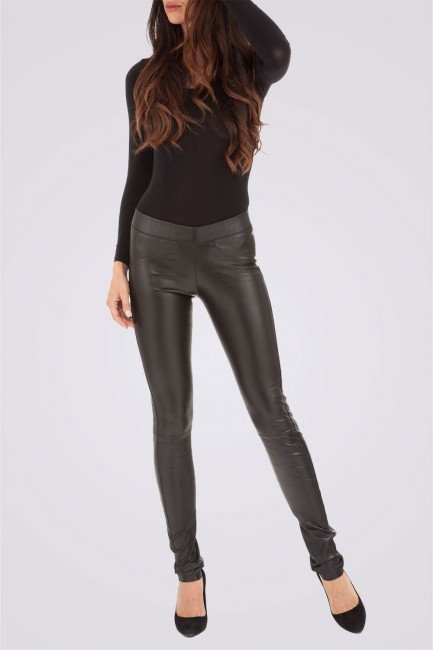 Pantalon en cuir Ventcouvert JEGGING Noir