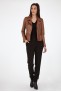 Perfecto femme en cuir, daim, peau lainée Cesare Nori PATIENCE Camel