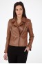 Perfecto femme en cuir, daim, peau lainée Cesare Nori PATIENCE Camel