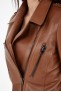 Perfecto femme en cuir, daim, peau lainée Cesare Nori PATIENCE Camel