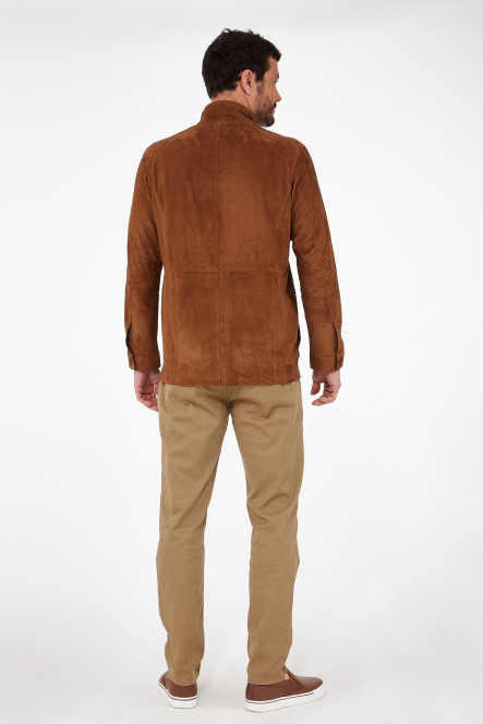 Veste en cuir homme Cesare Nori LODGE COGNAC