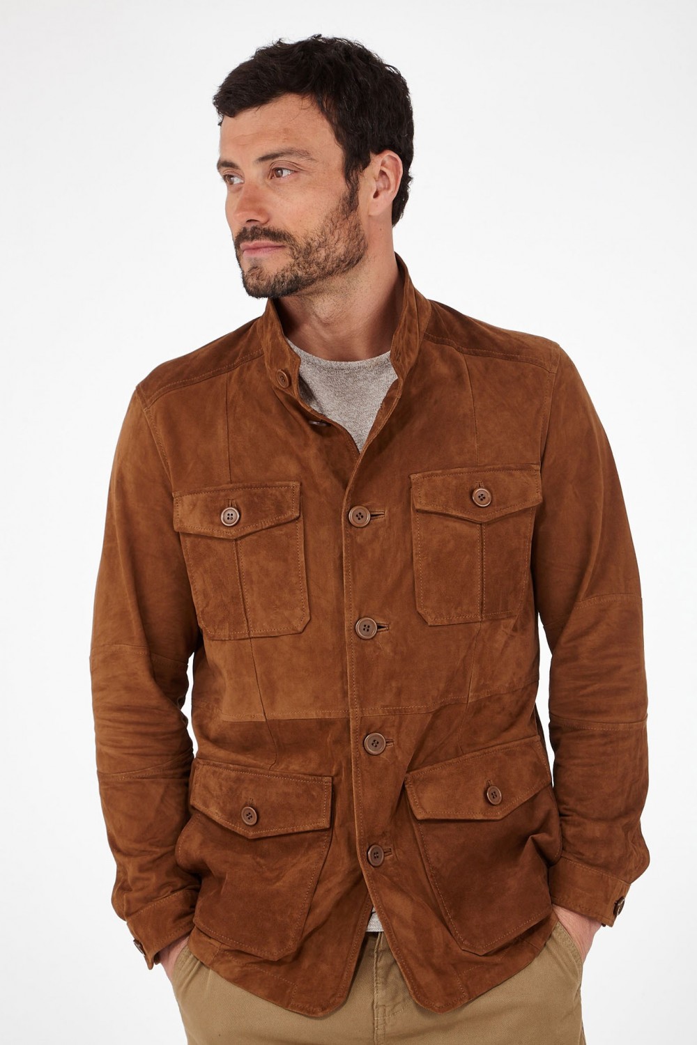 Veste en cuir homme Cesare Nori LODGE COGNAC