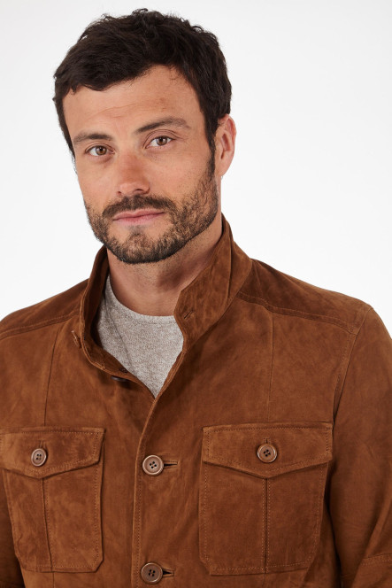Veste en cuir homme Cesare Nori LODGE COGNAC