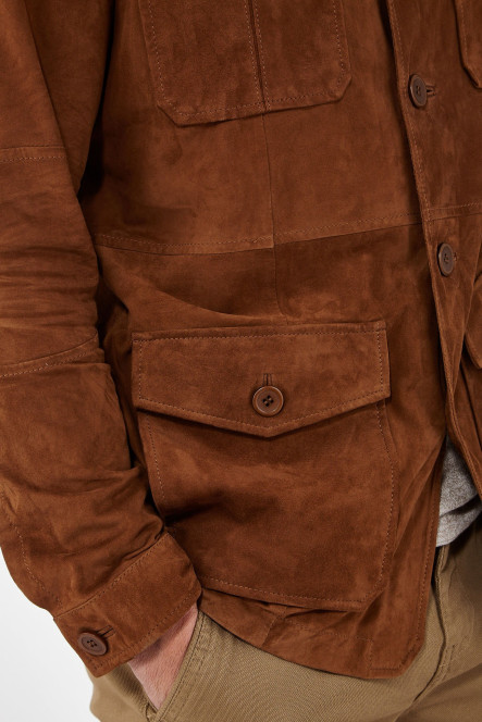 Veste en cuir homme Cesare Nori LODGE COGNAC