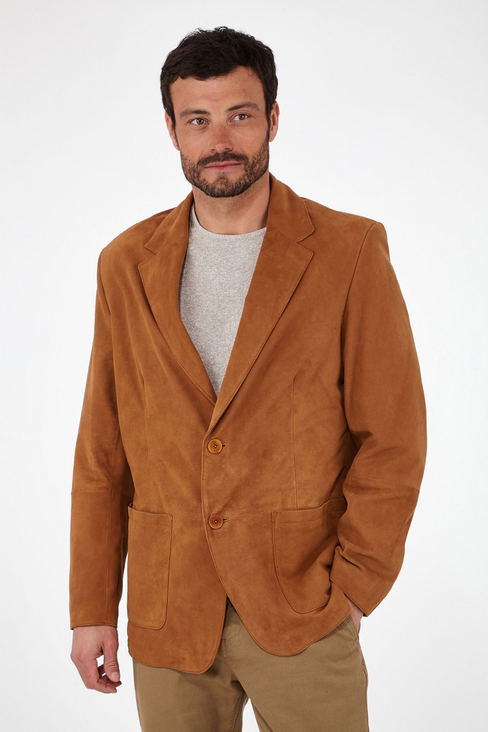 Blouson et veste en daim pour homme Torras B81628 Camel