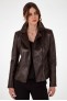 Blouson et veste cuir pour femme Sélection Cesare Nori H12-28 marron