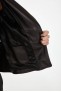 Perfecto femme en cuir, daim, peau lainée Cesare Nori MIRELLA/LACET Noir