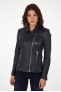 Perfecto femme en cuir, daim, peau lainée Cesare Nori MIRELLA marine