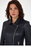 Perfecto femme en cuir, daim, peau lainée Cesare Nori MIRELLA marine