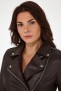 Perfecto femme en cuir, daim, peau lainée Serge Pariente CITY GIRL Marron