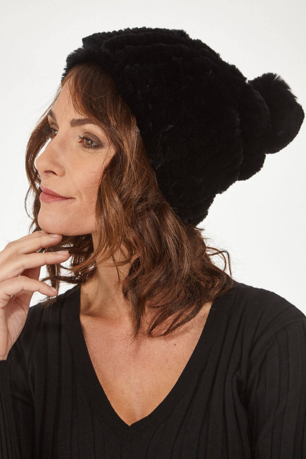 Accessoires Sélection Cesare Nori BONNET REX Noir