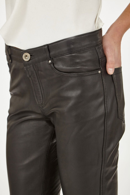 Pantalon en cuir Serge Pariente Sexy Noir