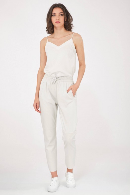 Blouson et veste cuir pour femme Oakwood GIFT Blanc