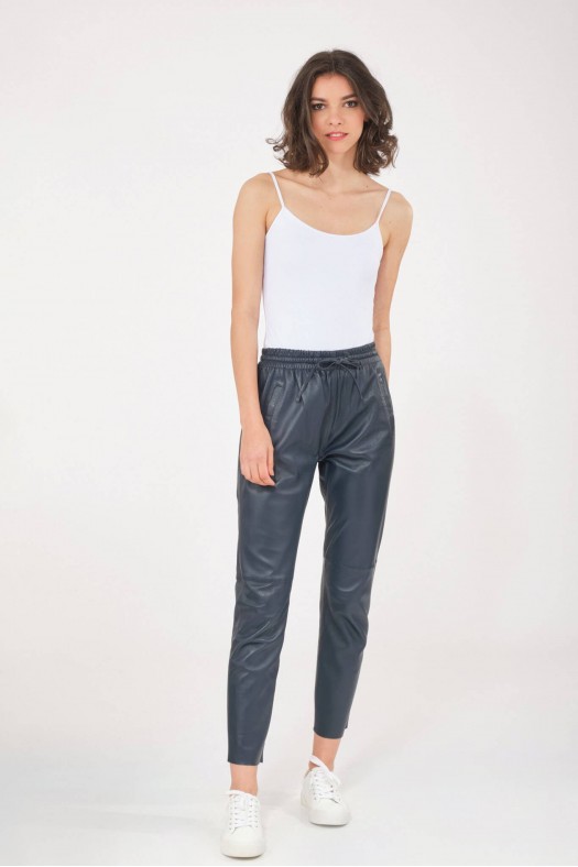 Blouson et veste cuir pour femme Oakwood GIFT Bleu