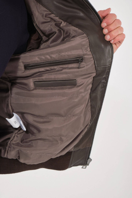 Blouson et veste cuir pour homme Giorgio & Mario RAFAEL Marron