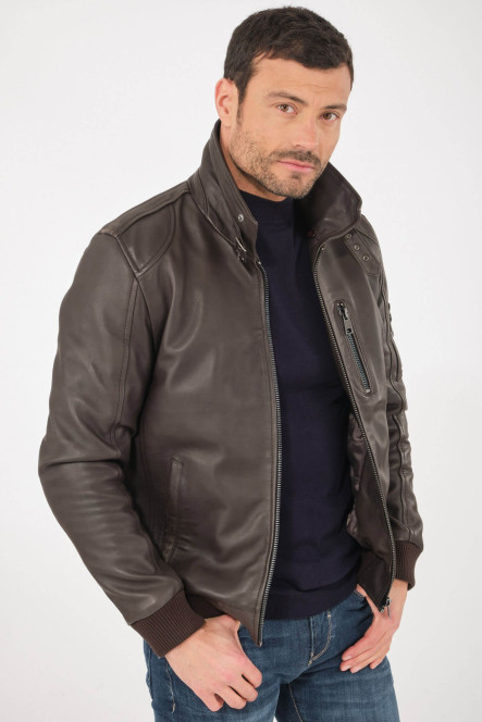 Blouson et veste cuir pour homme Giorgio & Mario RAFAEL Marron