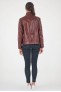 Blouson cuir, daim, peau lainée Milestone TRINA Bordeaux