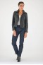 Perfecto femme en cuir, daim, peau lainée Giorgio & Mario LONDONNIENE Noir