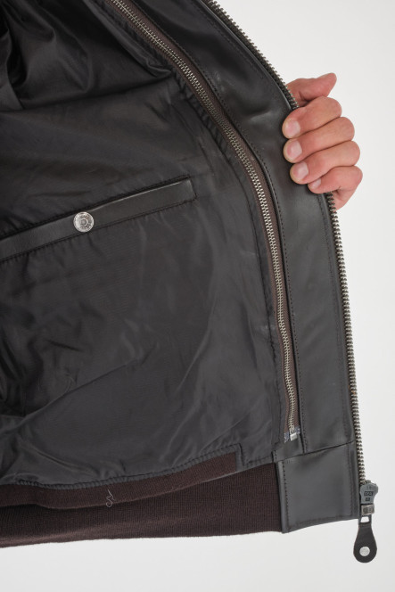 Blouson et veste cuir pour homme Schott LC1380 Marron