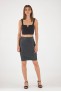 Pantalon cuir, jupe en cuir Cesare Nori STRETCH SKIRT Noir