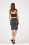 Pantalon cuir, jupe en cuir Cesare Nori STRETCH SKIRT Noir