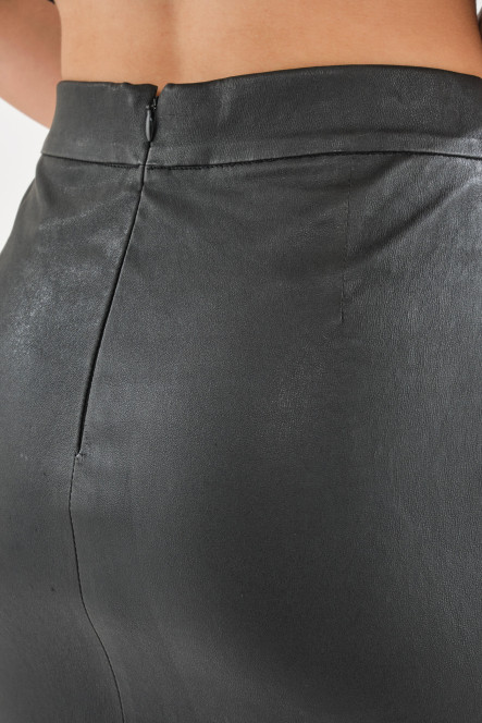 Pantalon cuir, jupe en cuir Cesare Nori STRETCH SKIRT Noir