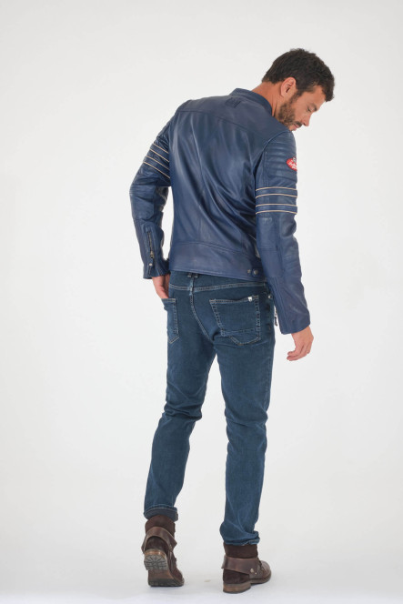 Blouson et veste cuir pour homme 24h Le Mans  IRON LE MANS Royal blue