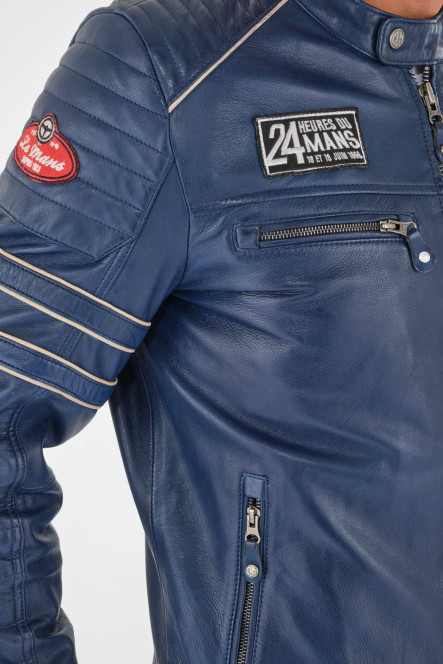Blouson et veste cuir pour homme 24h Le Mans  IRON LE MANS Royal blue