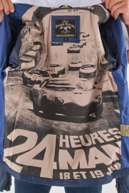 Blouson et veste cuir pour homme 24h Le Mans  IRON LE MANS Royal blue