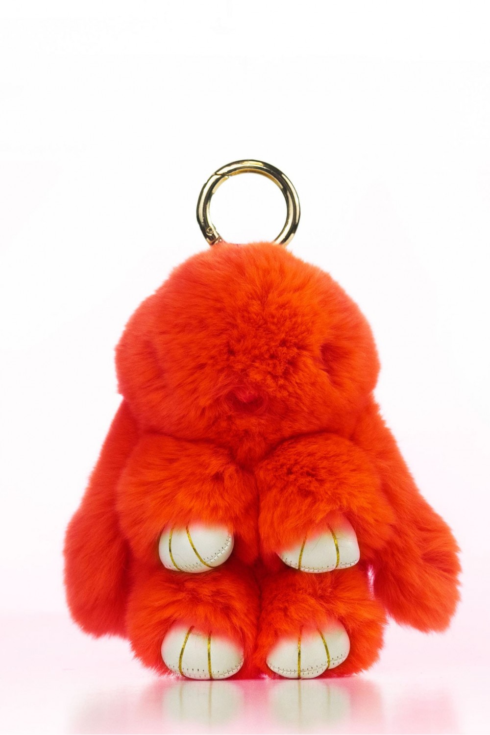 Accessoires Cuir et Fourrure Cesare Nori PORTE CLES LAPIN REX Orange