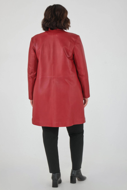 Manteau cuir, 3/4 et peau lainée Cesare Nori CHRISTY Rouge