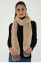 Accessoires Cuir et Fourrure Sélection Cesare Nori 04050LR ECHARPE Beige/gris