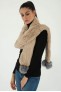 Accessoires Cuir et Fourrure Sélection Cesare Nori 04050LR ECHARPE Beige/gris