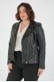 Perfecto femme en cuir, daim, peau lainée Cesare Nori MIRELLA Noir