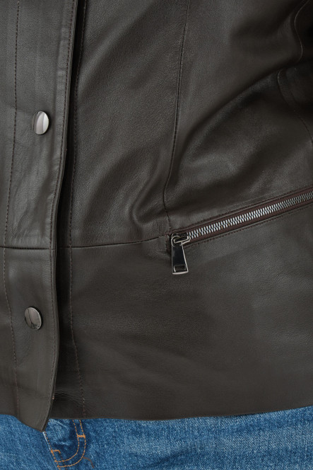 Blouson et veste cuir pour femme Cesare Nori ANOU Marron