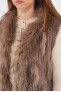 Gilet fourrure pour femme Sélection Cesare Nori 01002L Taupe