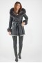 Manteau en fourrure pour femme Intuition ELISA Noir Leo