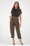 Pantalon en cuir Giorgio & Mario BARBADE Kaki