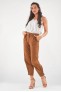 Pantalon en cuir Giorgio & Mario BARBADE Tabac