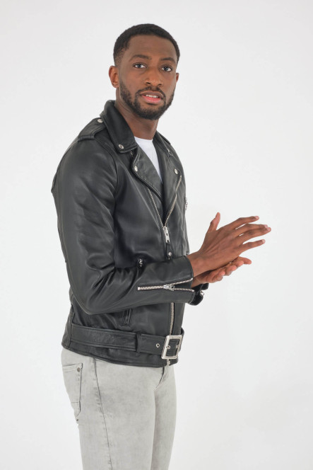 Blouson et veste cuir pour homme Schott LC1150 Noir