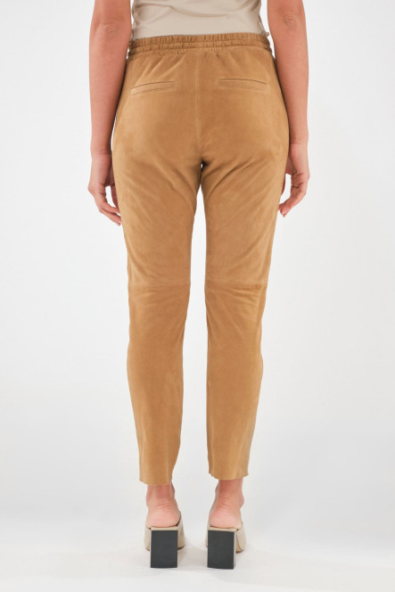 Pantalon en cuir Oakwood GIFT VELOURS Tan