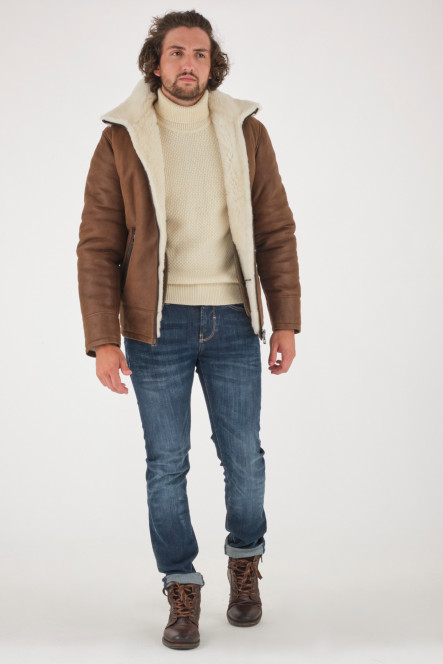 KYLIAN JACKET SHEARLING Marron