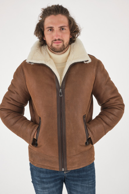 KYLIAN JACKET SHEARLING Marron
