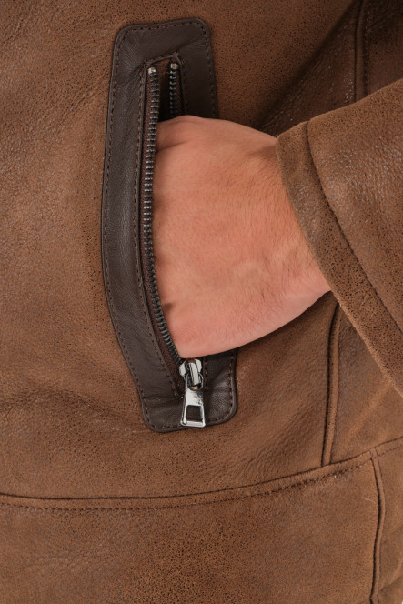 KYLIAN JACKET SHEARLING Marron