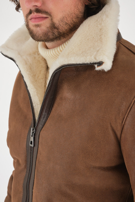 KYLIAN JACKET SHEARLING Marron
