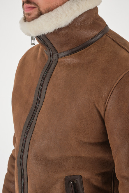 KYLIAN JACKET SHEARLING Marron