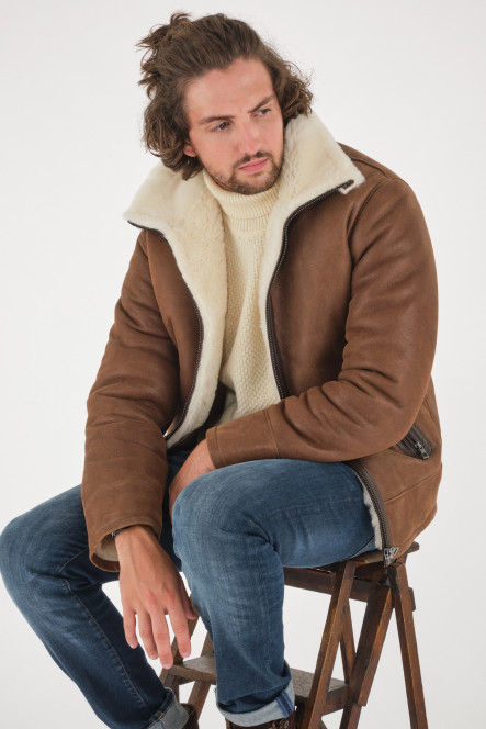 KYLIAN JACKET SHEARLING Marron