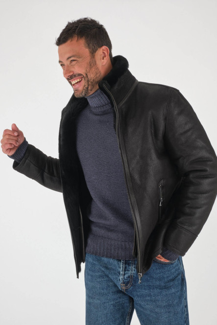 KYLIAN JACKET SHEARLING Noir