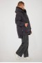 Doudoune chaude mi-longue noire à capuche BLONDE N°8 FROST Noir DTM 2020