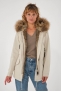 Parka femme avec capuche Blonde N°8 couleur blanc cassé ASPEN COURT 515 Milk 51